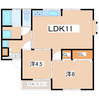 コーポアーバン3【1階】の間取り