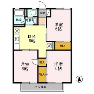 ハイツ御城 A【2階】の間取り