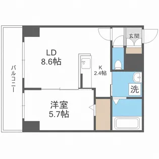 レゾ札幌【6階】の間取り