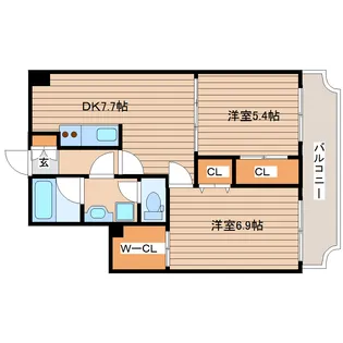 フォレスト愛子【2階】の間取り