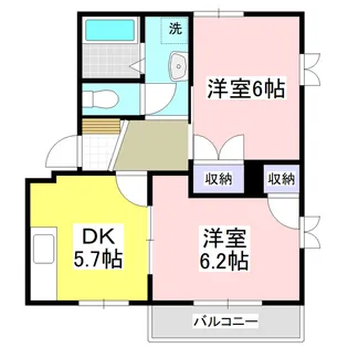 サンヴィレッジオカベ A【2階】の間取り