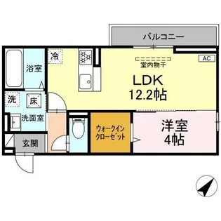 ディアライズ久米中央【1階】の間取り