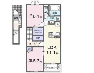 ロータスI【2階】の間取り