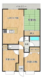 プラムマンション春日【2階】の間取り