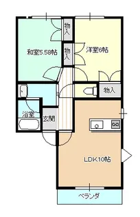 2LDKの間取り画像