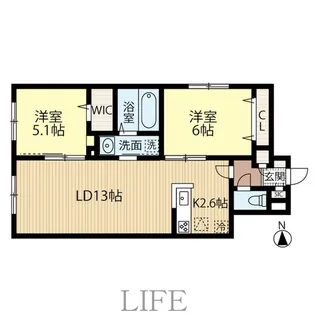 AYA HILLS【1階】の間取り