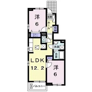 フローラ ひまわり【1階】の間取り