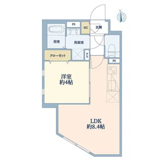 エルファーロ下北沢V【1階】の間取り