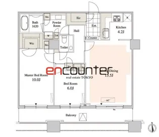 タワーコート北品川【36階】の間取り