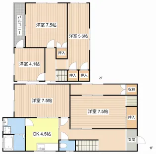 滋賀県蒲生郡日野町大字別所【一戸建】の間取り