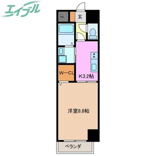 1Kの間取り画像