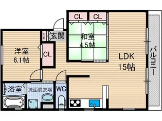 クロスロード2 B棟【1階】の間取り