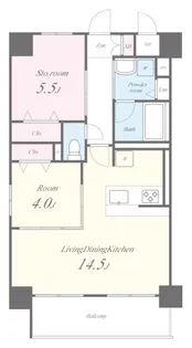 エリタージュ江坂【5階】の間取り