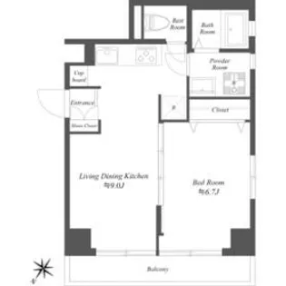 ミリアレジデンス池上【4階】の間取り