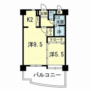 サウスビュー【7階】の間取り