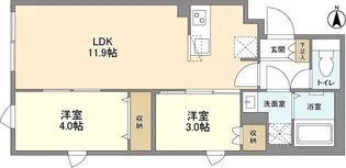 ウェルスクエア笹塚II【4階】の間取り