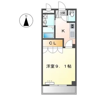愛知県名古屋市守山区川村町【アパート】の間取り