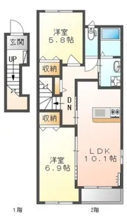 神奈川県相模原市緑区三ケ木【アパート】の間取り