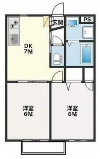 フラットコート2【1階】の間取り
