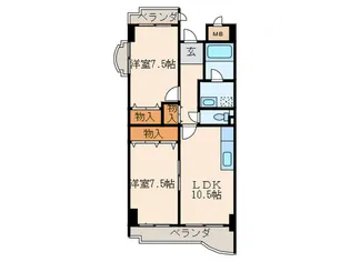 ビーバルユイ【7階】の間取り