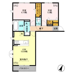 レイワンAB【3階】の間取り