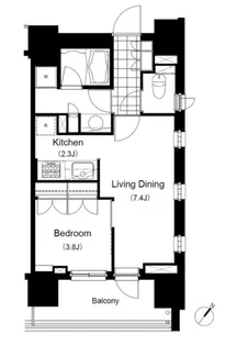 1LDKの間取り画像