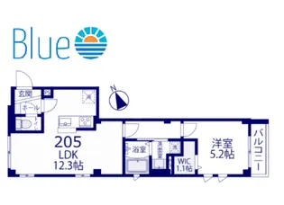 アヴェクトワベー【2階】の間取り