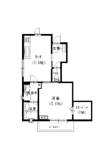 ハートプラザ13【1階】の間取り