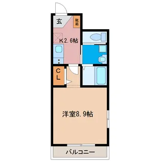 ランコントルII【1階】の間取り