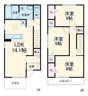 パレス.ボナール211Bの間取り