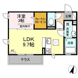 1LDKの間取り画像