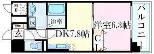 1LDKの間取り画像