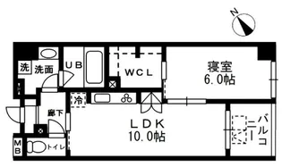 1SLDKの間取り画像