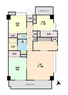 グレース代官III【5階】の間取り