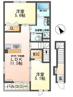 静岡県浜松市中央区白羽町【アパート】の間取り