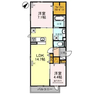 大阪府堺市北区百舌鳥本町1【アパート】の間取り