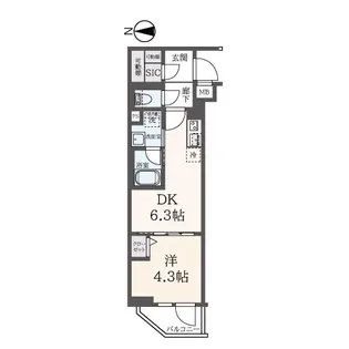 東京都新宿区新宿7【マンション】の間取り