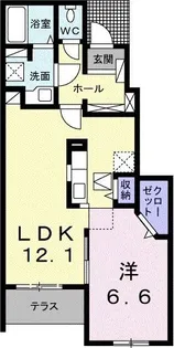 アムールH【1階】の間取り