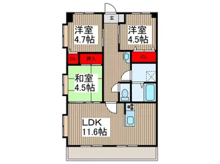 リリ-ヴィレッジ3の間取り