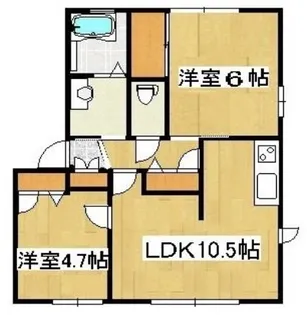 群馬県伊勢崎市連取町【アパート】の間取り