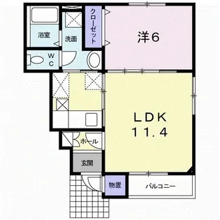 ラブリィーV【1階】の間取り