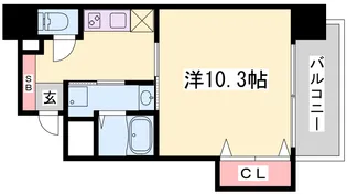 エスティロアール神戸西【6階】の間取り