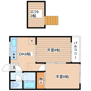 レオパレス沖野第3【2階】の間取り