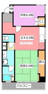 御代の台マンション【5階】の間取り