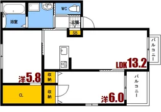 コタニアパートII【1階】の間取り