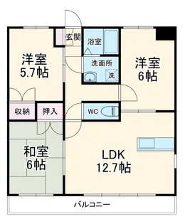 パレス51【4階】の間取り