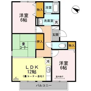ジュネス・マノアールI B棟【1階】の間取り