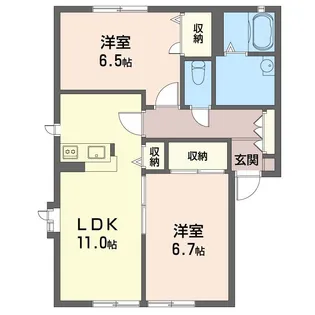 メゾンルミエールI【1階】の間取り
