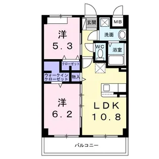 沖縄県沖縄市大里1【マンション】の間取り