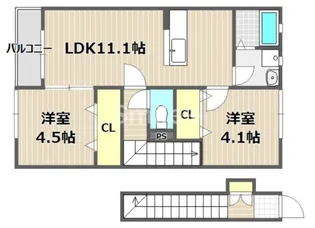 IS延友C棟【2階】の間取り